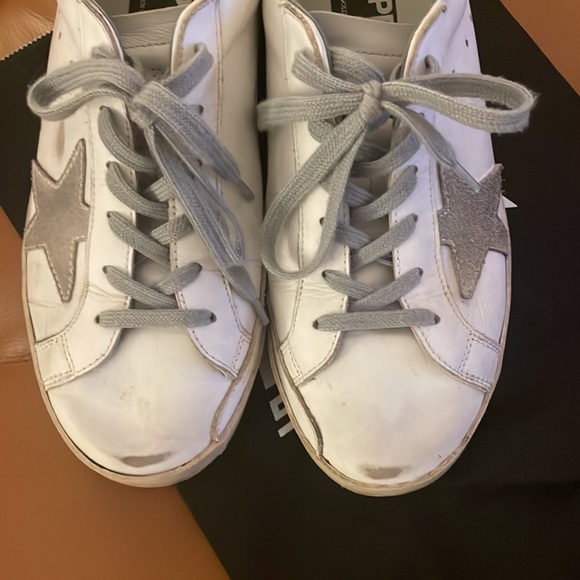 Golden Goose Superstar Sneakers, Mix Match Low-Top, Silver/Grey - Picture 3 of 10